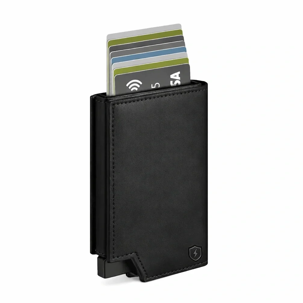 Minimalist Leather Card Wallet - Slim RFID Blocking Wallets